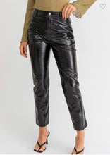 Load image into Gallery viewer, Shinny Black Faux Leather Pants
