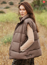 Load image into Gallery viewer, Brown Puffer Vest
