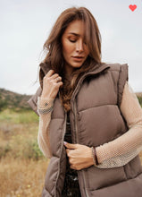 Load image into Gallery viewer, Brown Puffer Vest
