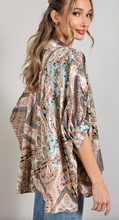 Load image into Gallery viewer, Olive Paisley Half Sleeve Blouse

