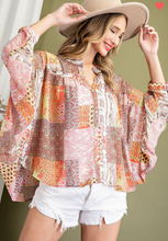 Load image into Gallery viewer, Paisley Patchwork Blouse
