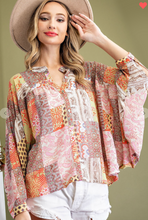 Load image into Gallery viewer, Paisley Patchwork Blouse
