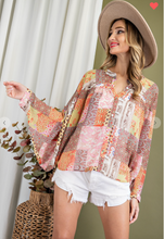 Load image into Gallery viewer, Paisley Patchwork Blouse
