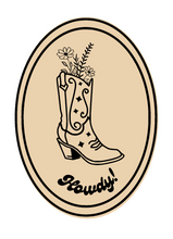 Load image into Gallery viewer, Howdy Floral Cowgirl Boot Sticker
