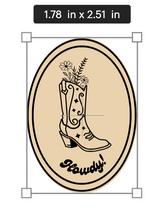 Load image into Gallery viewer, Howdy Floral Cowgirl Boot Sticker
