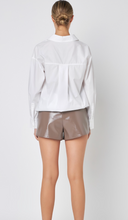 Load image into Gallery viewer, Mocha Faux Leather Shorts
