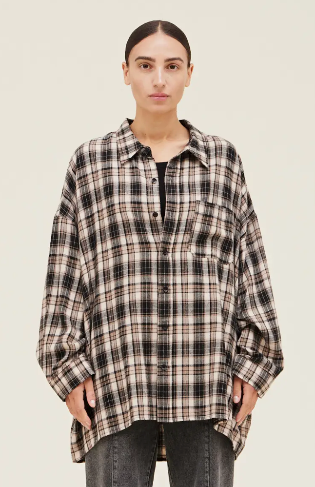 Natural Plaid Button Down