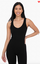 Load image into Gallery viewer, Black Ribbed Romper
