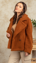 Load image into Gallery viewer, Oversized Teddy Camel Jacket
