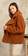 Load image into Gallery viewer, Oversized Teddy Camel Jacket
