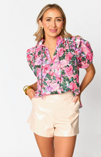 Load image into Gallery viewer, Pink Rose Floral Blouse
