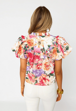 Load image into Gallery viewer, Rose Petal Puff Sleeve Blouse
