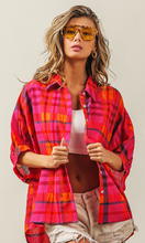 Load image into Gallery viewer, Pink Plaid Blouse
