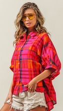 Load image into Gallery viewer, Pink Plaid Blouse
