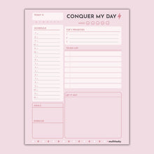 Load image into Gallery viewer, Conquer My Day Planner Sheets
