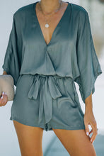 Load image into Gallery viewer, Tie Waist Dolman Sleeve Romper
