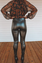 Load image into Gallery viewer, High Waist Leather Leggings
