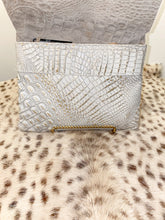 Load image into Gallery viewer, Metallic Croc Crossbody/Clutch
