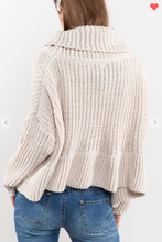 Load image into Gallery viewer, Almond Ruffle Turtle Neck Sweater
