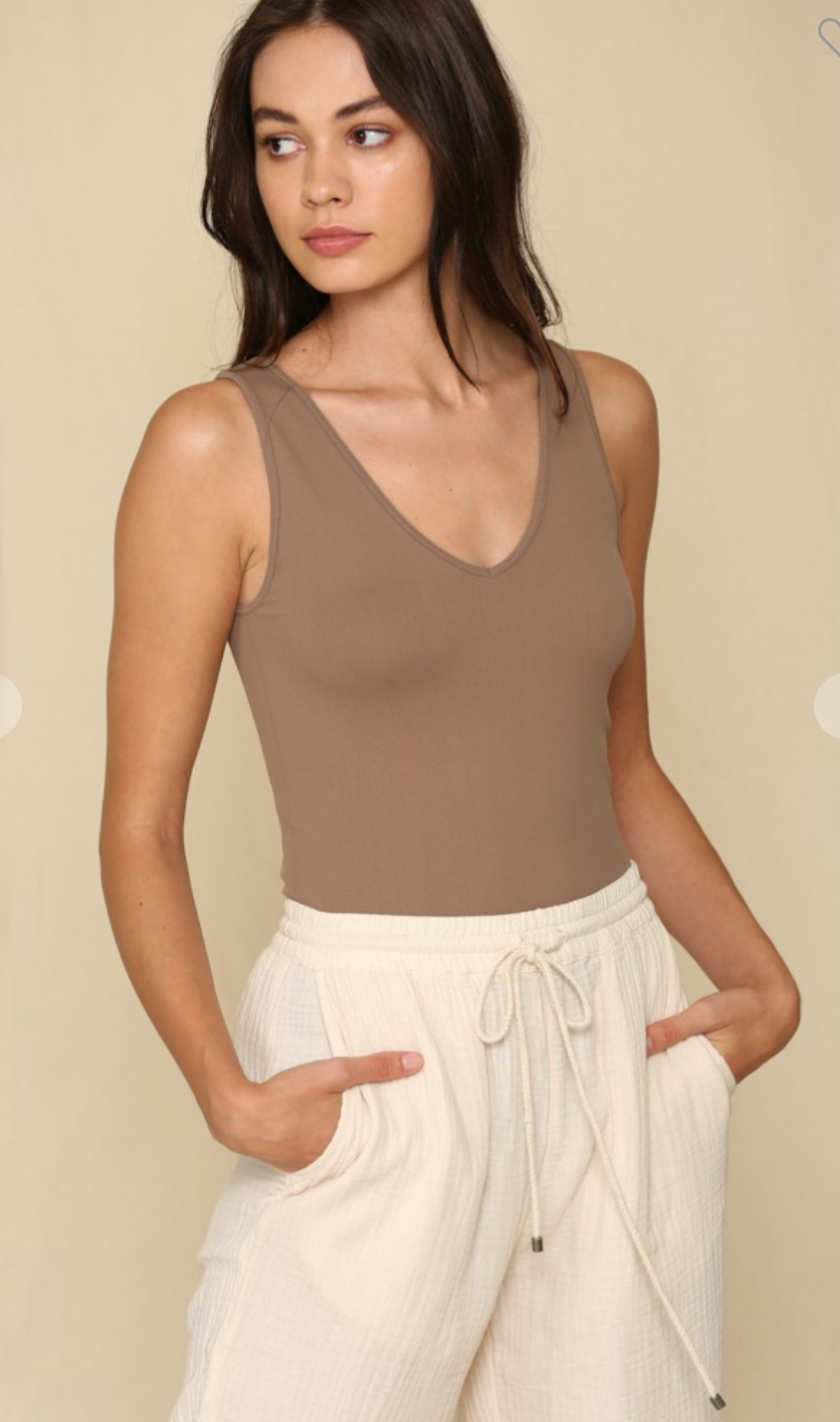 Mocha seamless tank