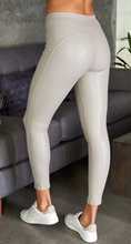 Load image into Gallery viewer, Taupe Premium Leather Leggings
