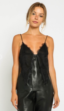 Load image into Gallery viewer, Leather &amp; Lace Tank
