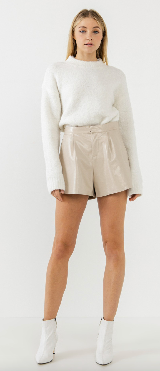 Shine Bright Leather Shorts