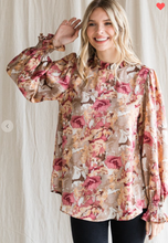 Load image into Gallery viewer, Mulberry Floral Blouse
