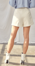 Load image into Gallery viewer, Cream Faux Leather Shorts
