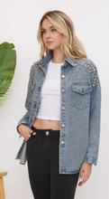 Load image into Gallery viewer, Studded Denim Shacket
