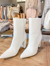 Load image into Gallery viewer, White Leather Booties
