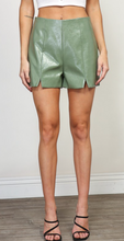 Load image into Gallery viewer, Olive Leather Shorts
