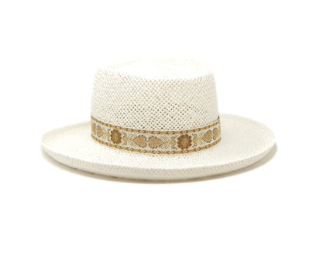 White Weaved Hat