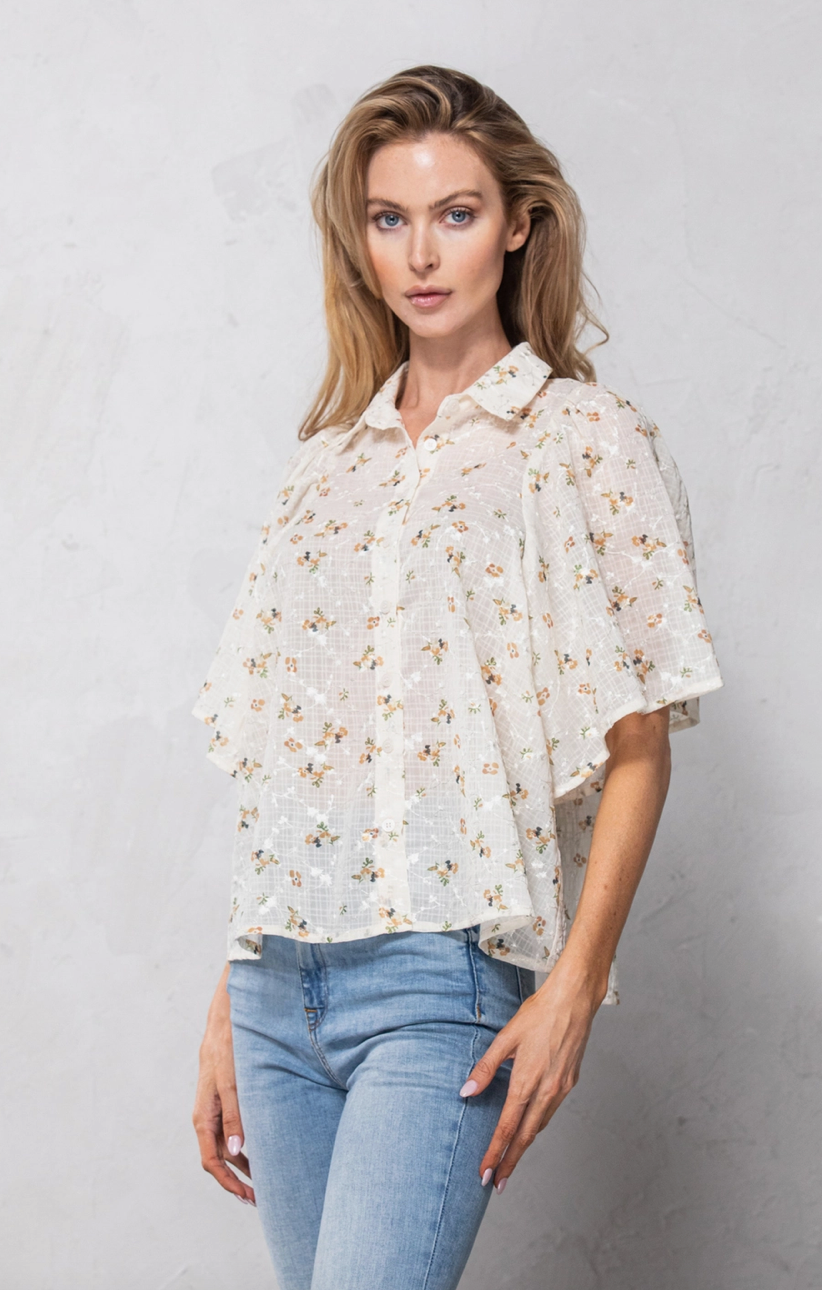 Flutter Sleeve Top