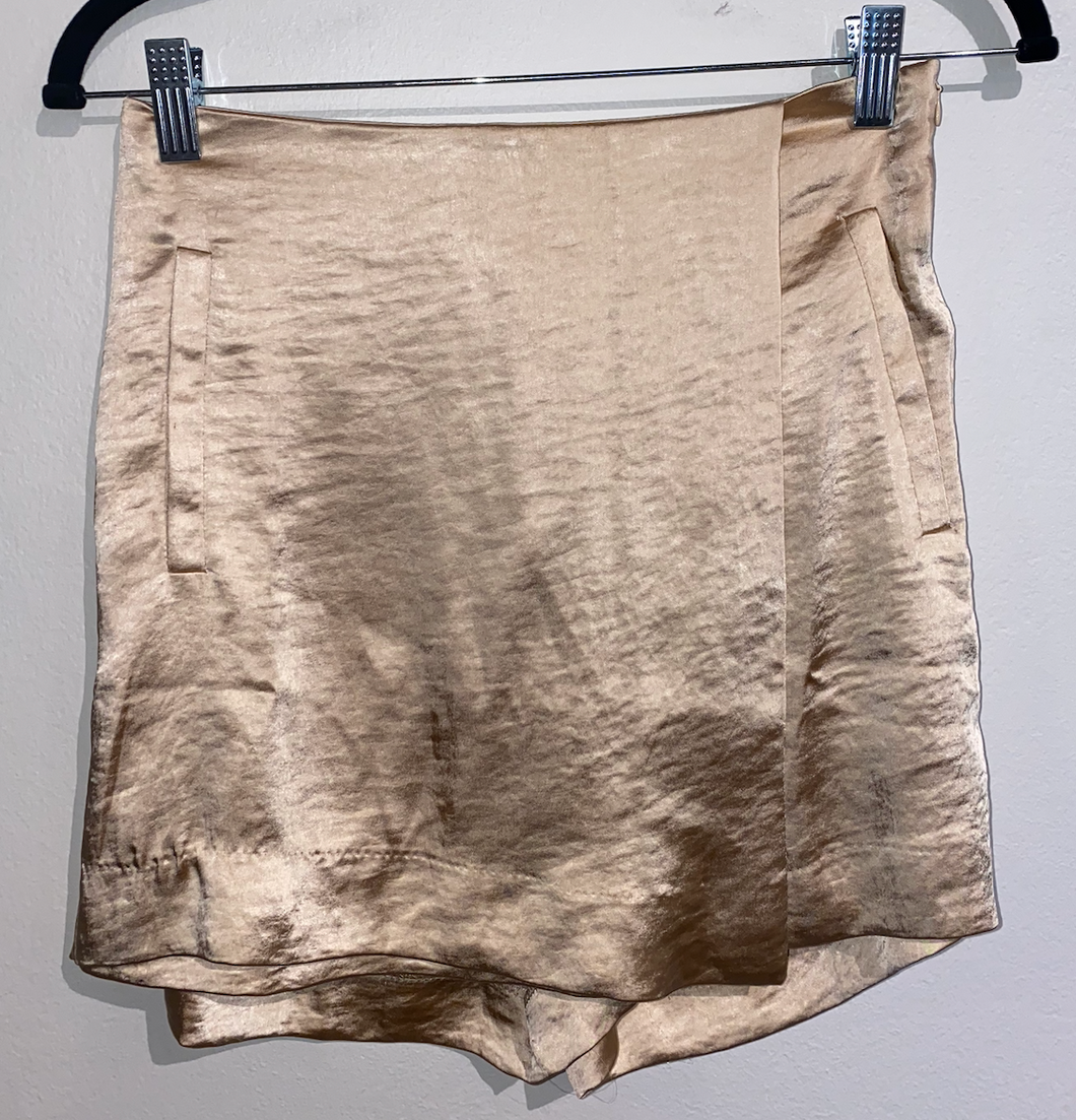 Taupe Silk Skort