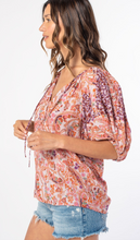 Load image into Gallery viewer, Paisley Bohemian Ballon Sleeve Blouse
