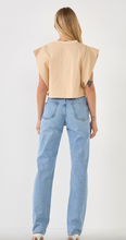 Load image into Gallery viewer, Taupe Folded Crop Tee
