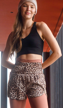Load image into Gallery viewer, Leopard High Waisted Workout Shorts

