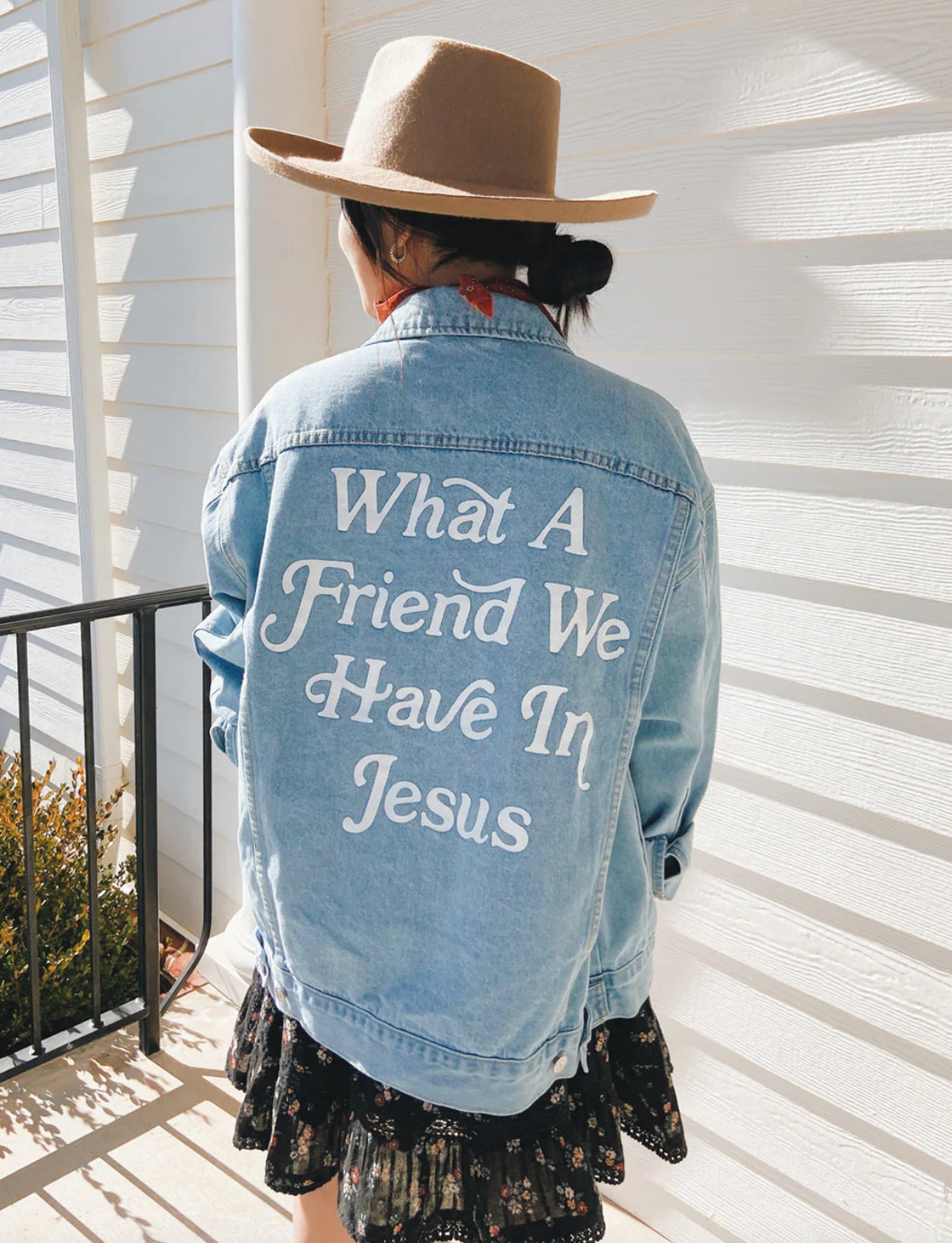What a Friend In Jesus Denim Jacket