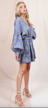 Load image into Gallery viewer, Plaid Ballon Sleeve Dress
