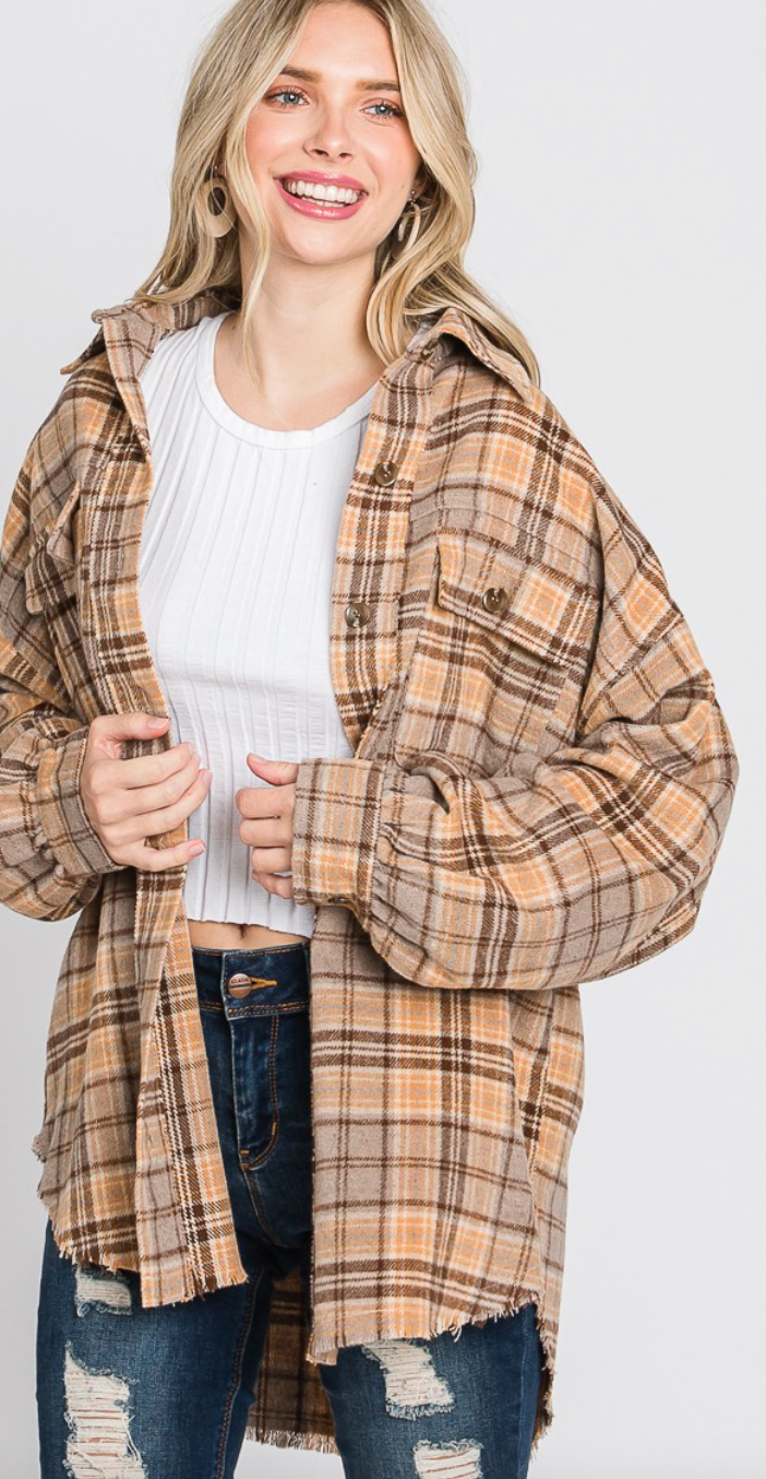 Oversized Plaid Flannel Shacket