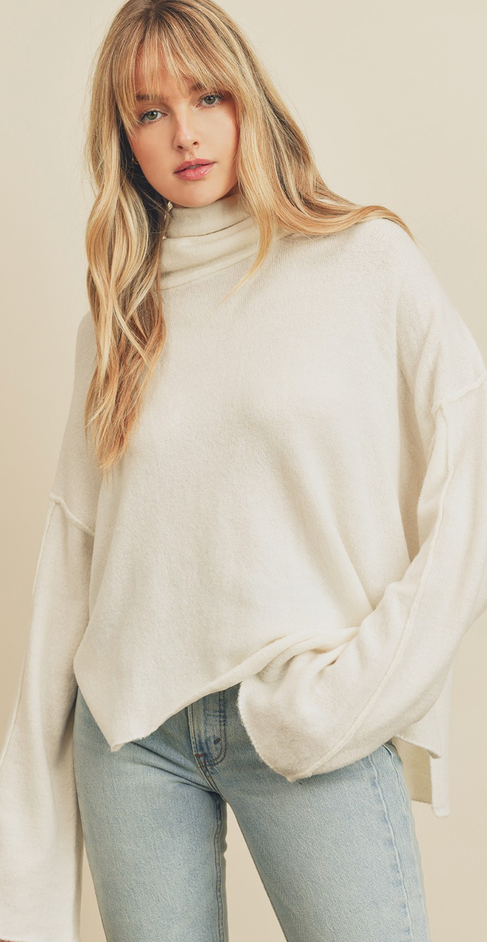 Cream Bell Sleeve Sweater