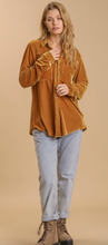 Load image into Gallery viewer, Mustard Velvet Blouse
