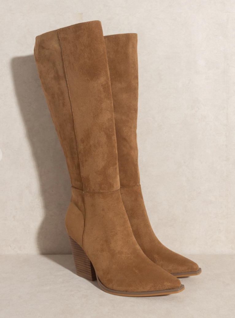 Camel Knee High Boots