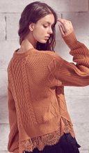 Load image into Gallery viewer, Mustard Lace Sweater
