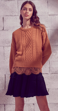 Load image into Gallery viewer, Mustard Lace Sweater
