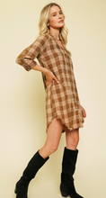 Load image into Gallery viewer, Fray Washed Plaid Dress
