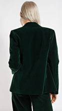 Load image into Gallery viewer, Hunter Green Velvet Blazer
