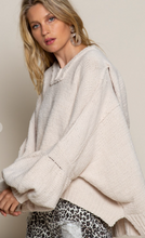 Load image into Gallery viewer, Almond Knitted Oversized Hoodie
