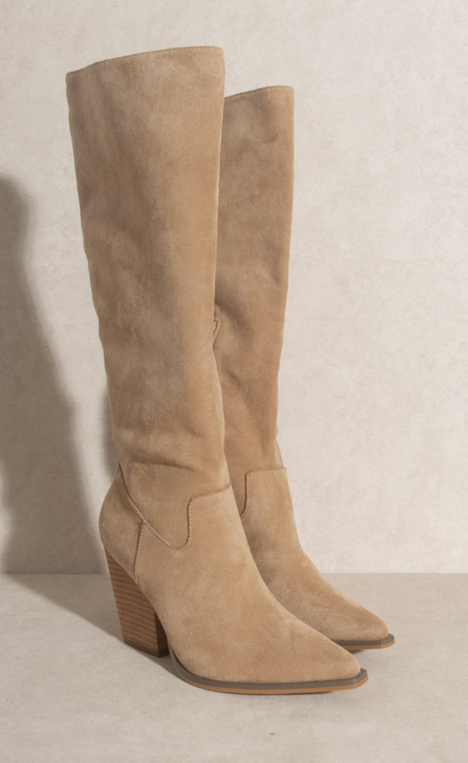 Taupe Suede Boots